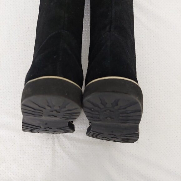 Inca Boot Company Electra Zora Over-The-Knee Suede Embroidered Boots Black Sz 9 - Picture 11 of 12